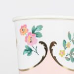 Pahare premium Rococo Posy, Meri Meri – eleganță florală pentru petreceri sofisticate - imagine 3