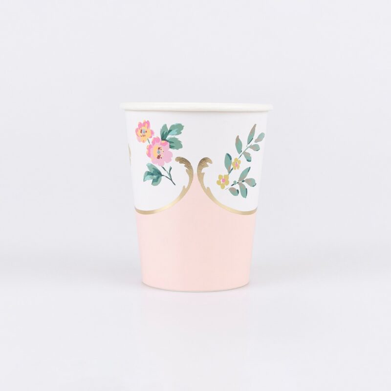 Pahare premium Rococo Posy, Meri Meri – eleganță florală pentru petreceri sofisticate