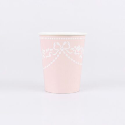Pahare premium Rococo roz pastel, Meri Meri– eleganță delicată pentru mese festive sofisticate