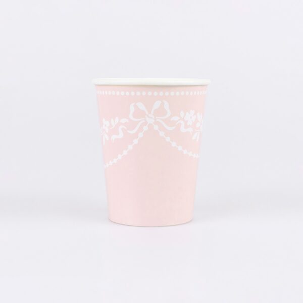 Pahare premium Rococo roz pastel, Meri Meri– eleganță delicată pentru mese festive sofisticate