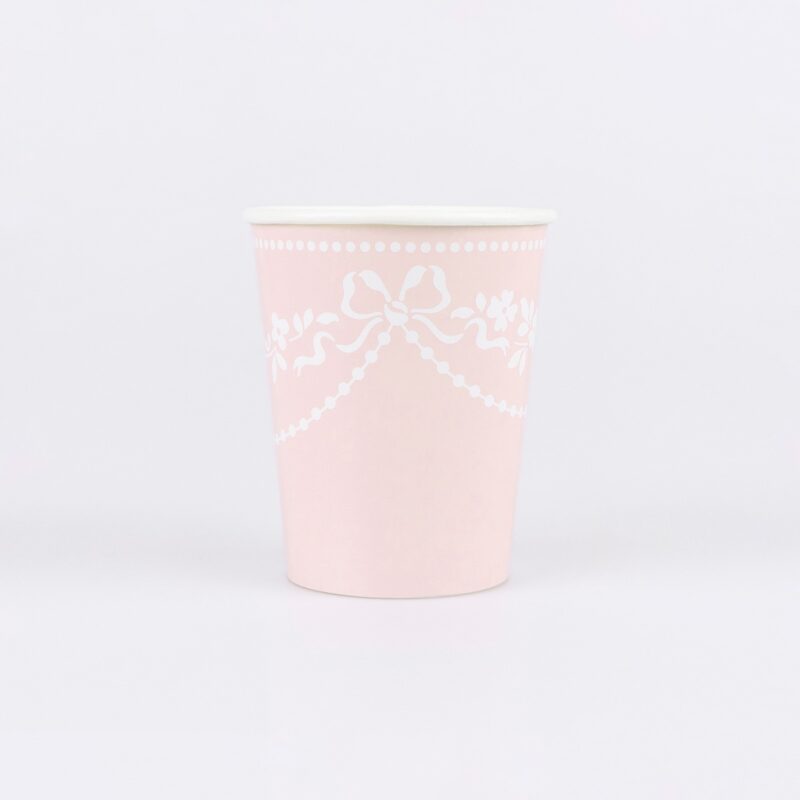 Pahare premium Rococo roz pastel, Meri Meri– eleganță delicată pentru mese festive sofisticate