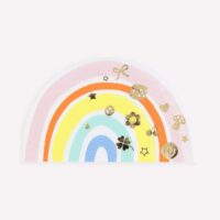 Șervețele premium Charm Party Rainbow – culoare, veselie și detalii aurii pentru petreceri memorabile